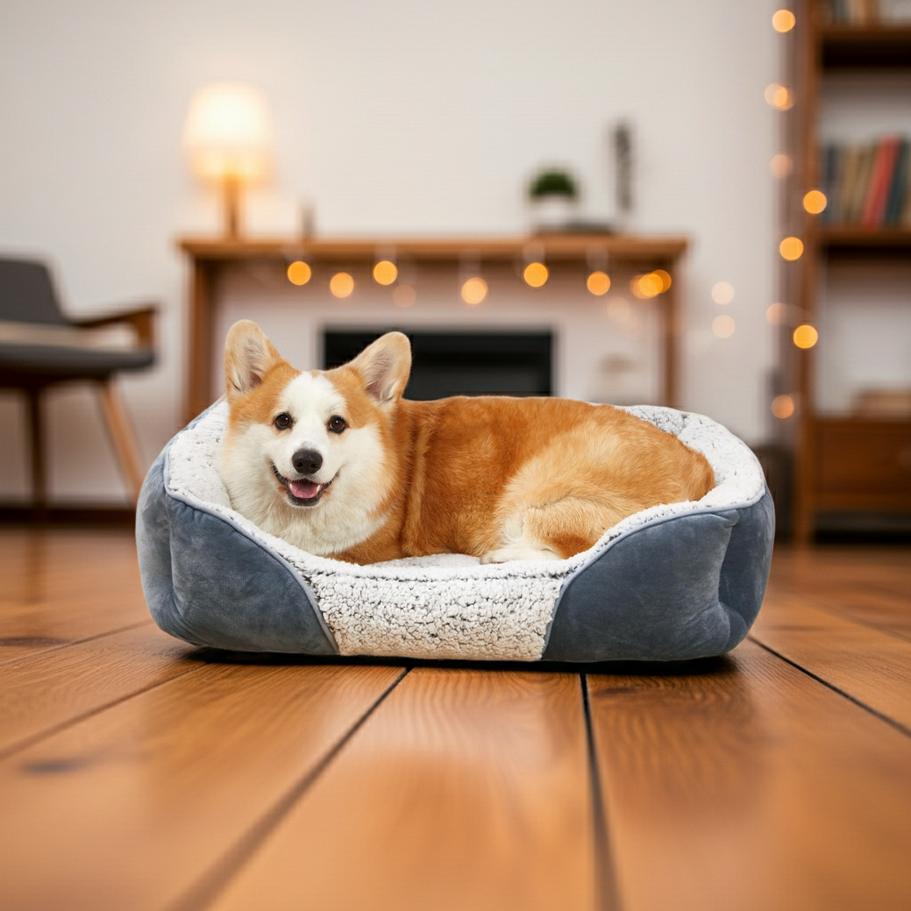 Dog Beds Small Medium Large Size Dog Cat Beds for Indoor Cats Washable Rectangle Calming Sleeping Warming Orthopedic Puppy Dog Beds Non-Slip Bottom Breathable Soft Couch