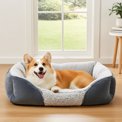 Dog Beds Small Medium Large Size Dog Cat Beds for Indoor Cats Washable Rectangle Calming Sleeping Warming Orthopedic Puppy Dog Beds Non-Slip Bottom Breathable Soft Couch