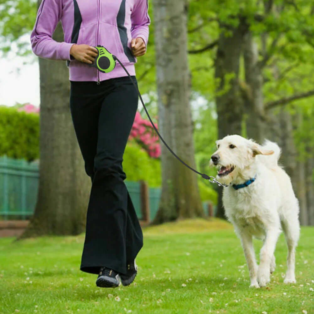 Automatic Retractable Dog Leash - Dual Size Options with Brake &amp; Lock Safety System