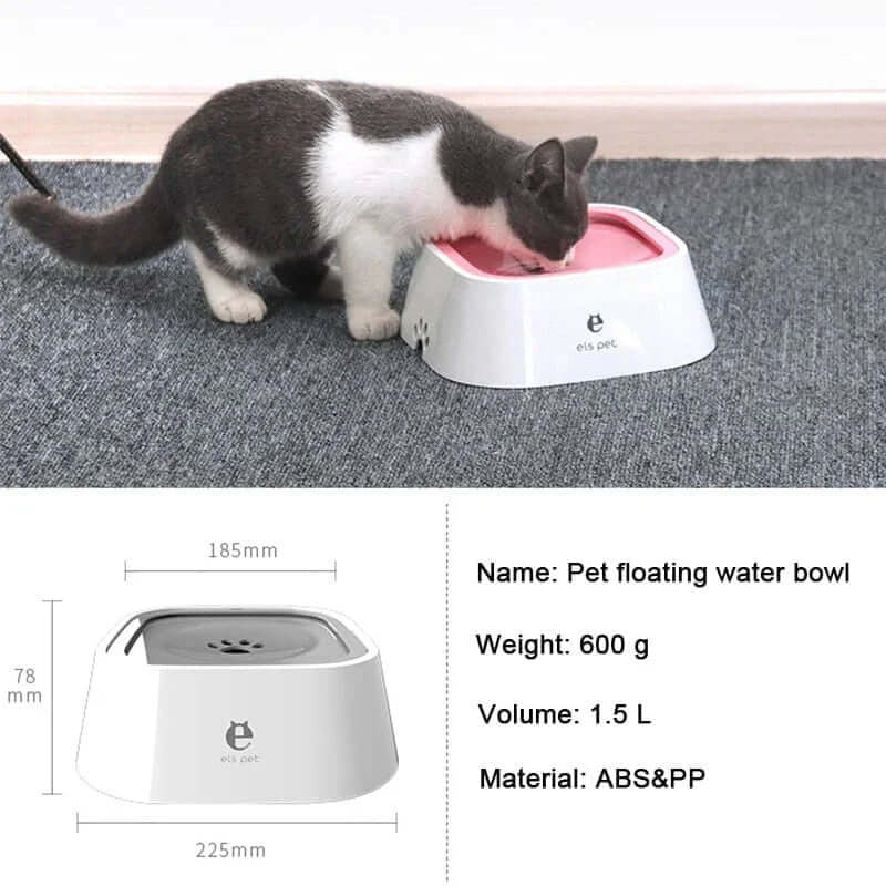 floating dog drinking water bowl