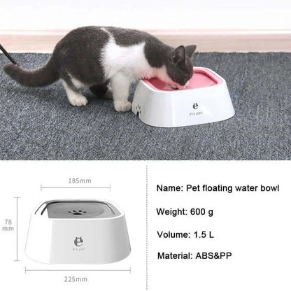 floating dog drinking water bowl