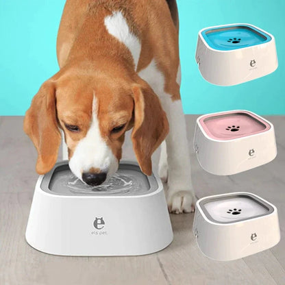 floating dog drinking water bowl